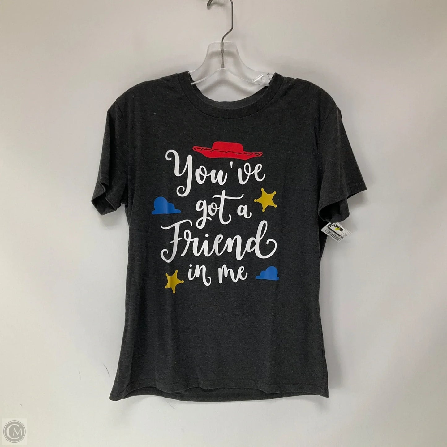 Top Short Sleeve By Cmf In Grey, Size: S