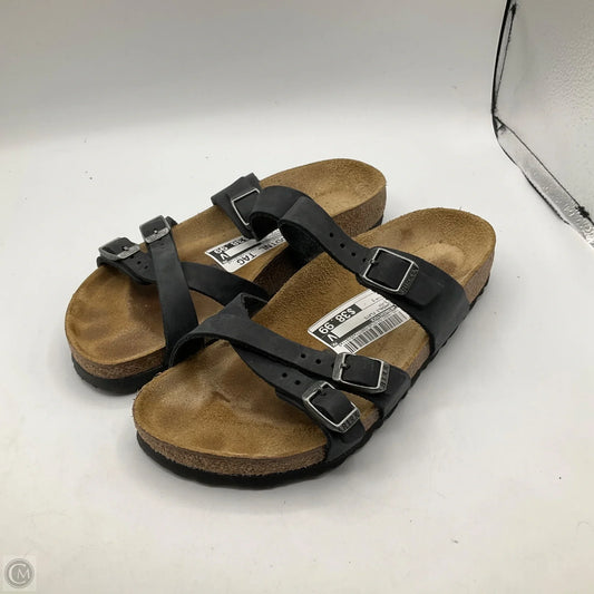 Sandals Flats By Birkenstock In Black, Size: 7