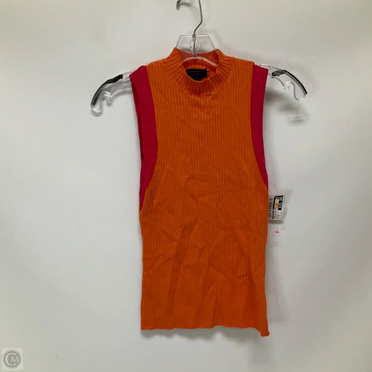 Top Sleeveless By Current Air In Orange & Pink, Size: S