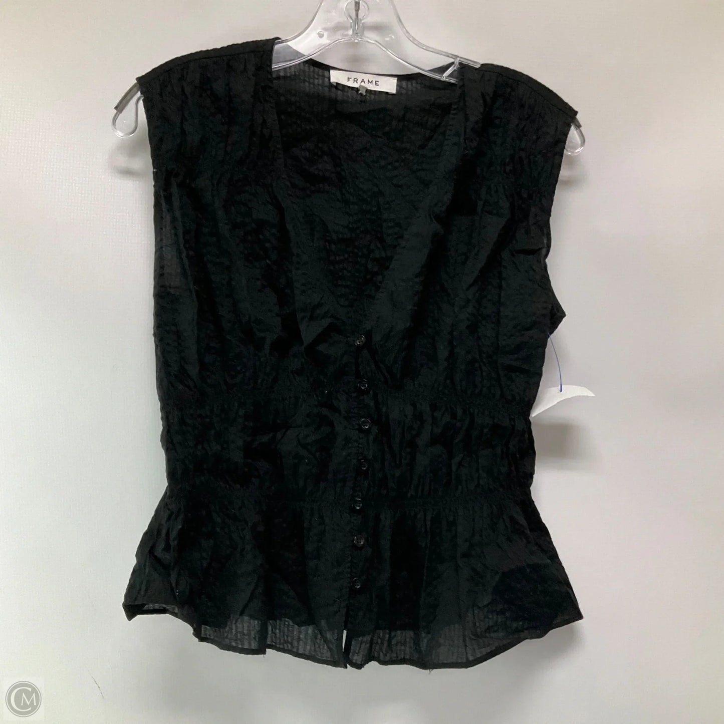 Top Sleeveless By Frame In Black, Size: Xs