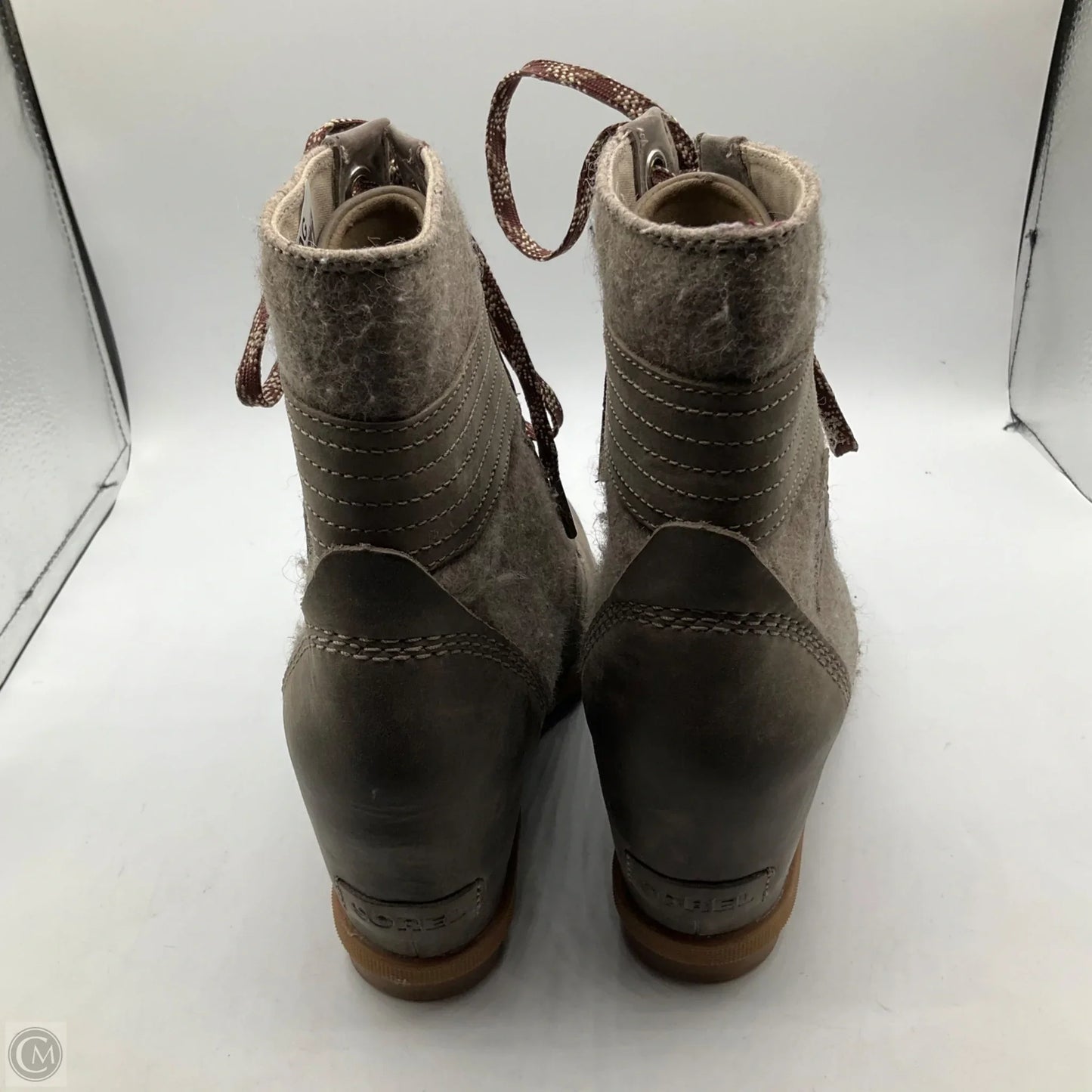 Boots Ankle Heels By Sorel In Tan, Size: 9.5