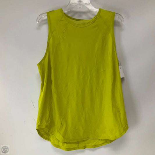 Athletic Tank Top By Lululemon In Yellow, Size: 8
