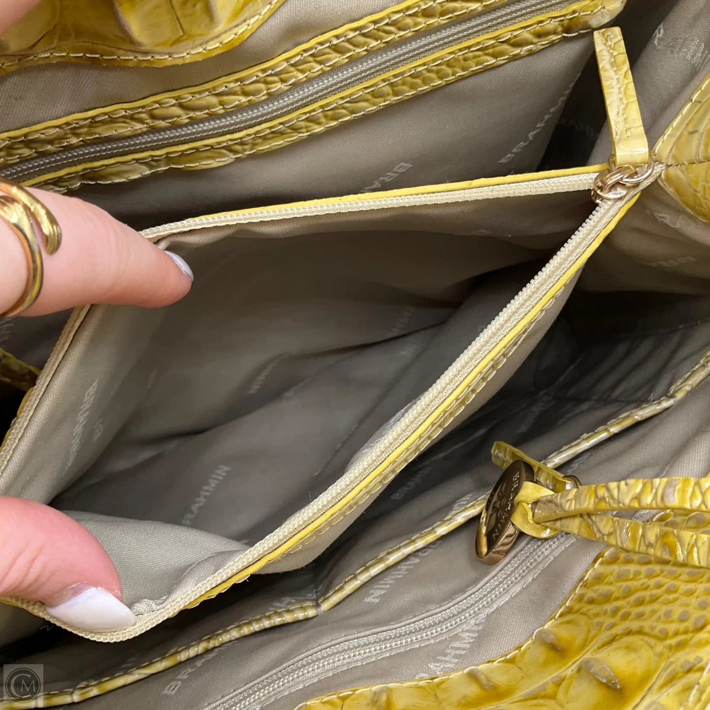 Handbag Designer By Brahmin, Size: Large