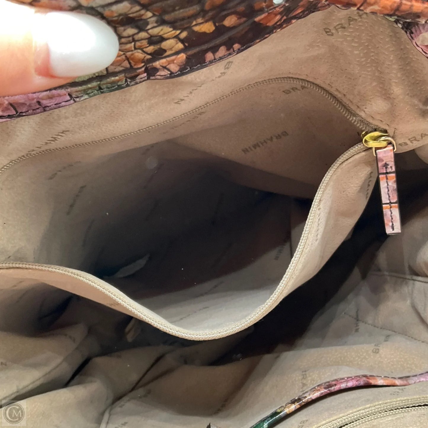 Handbag Designer By Brahmin, Size: Large