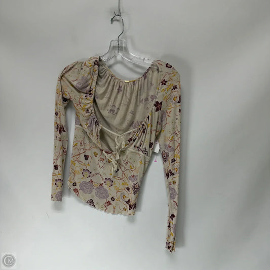 Top Long Sleeve By Free People In Floral Print, Size: M