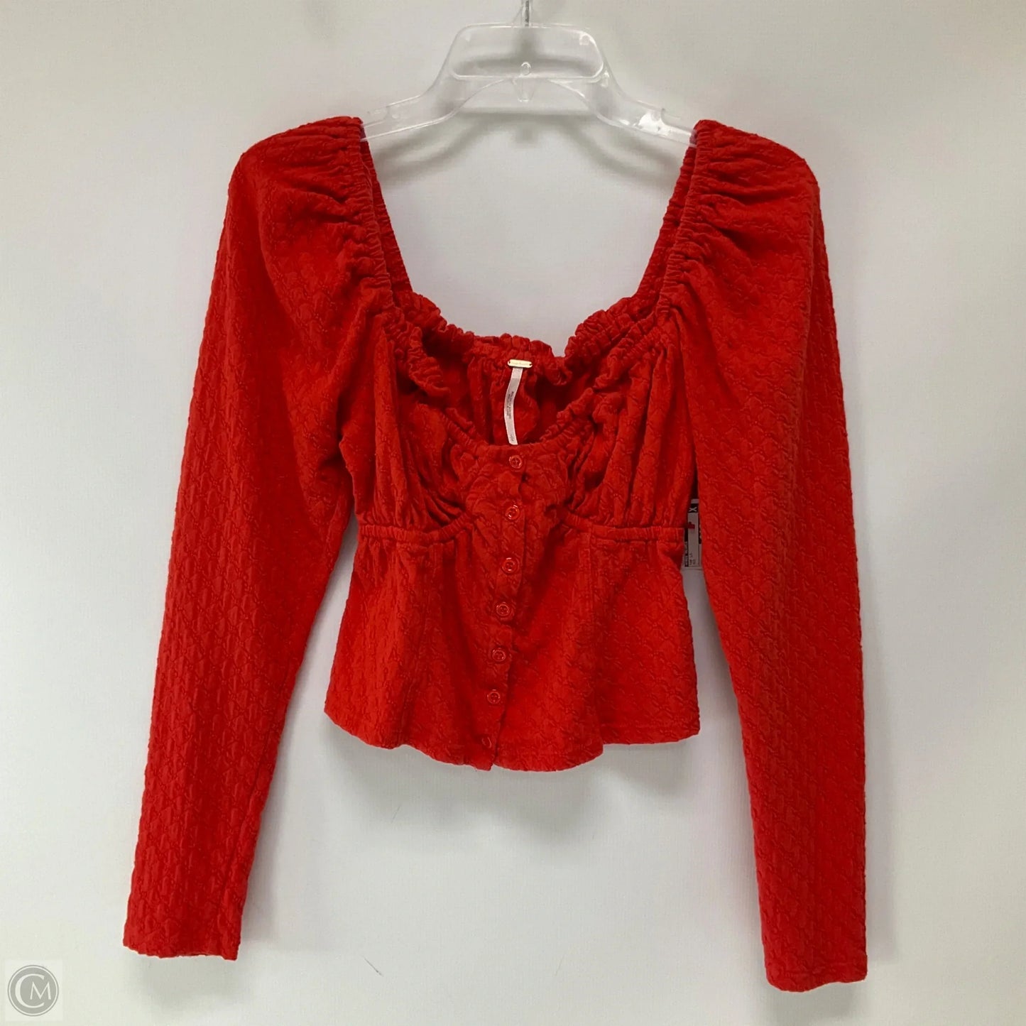 Top Long Sleeve By Free People In Red, Size: L