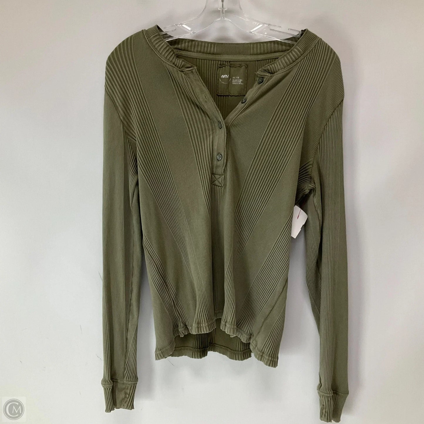 Top Long Sleeve By Aerie In Green, Size: Xxl