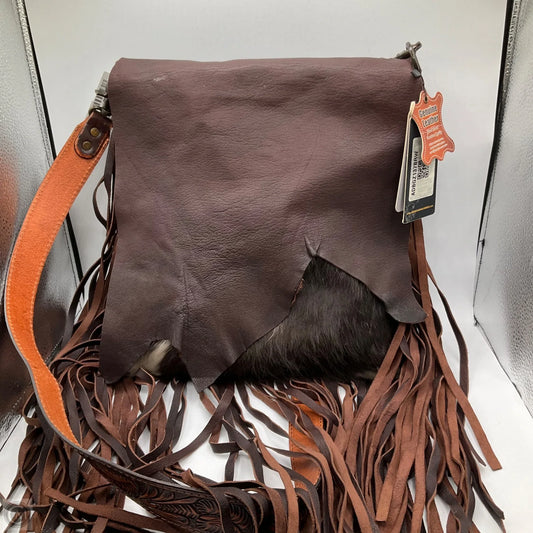 Crossbody Leather By Cmb, Size: Large