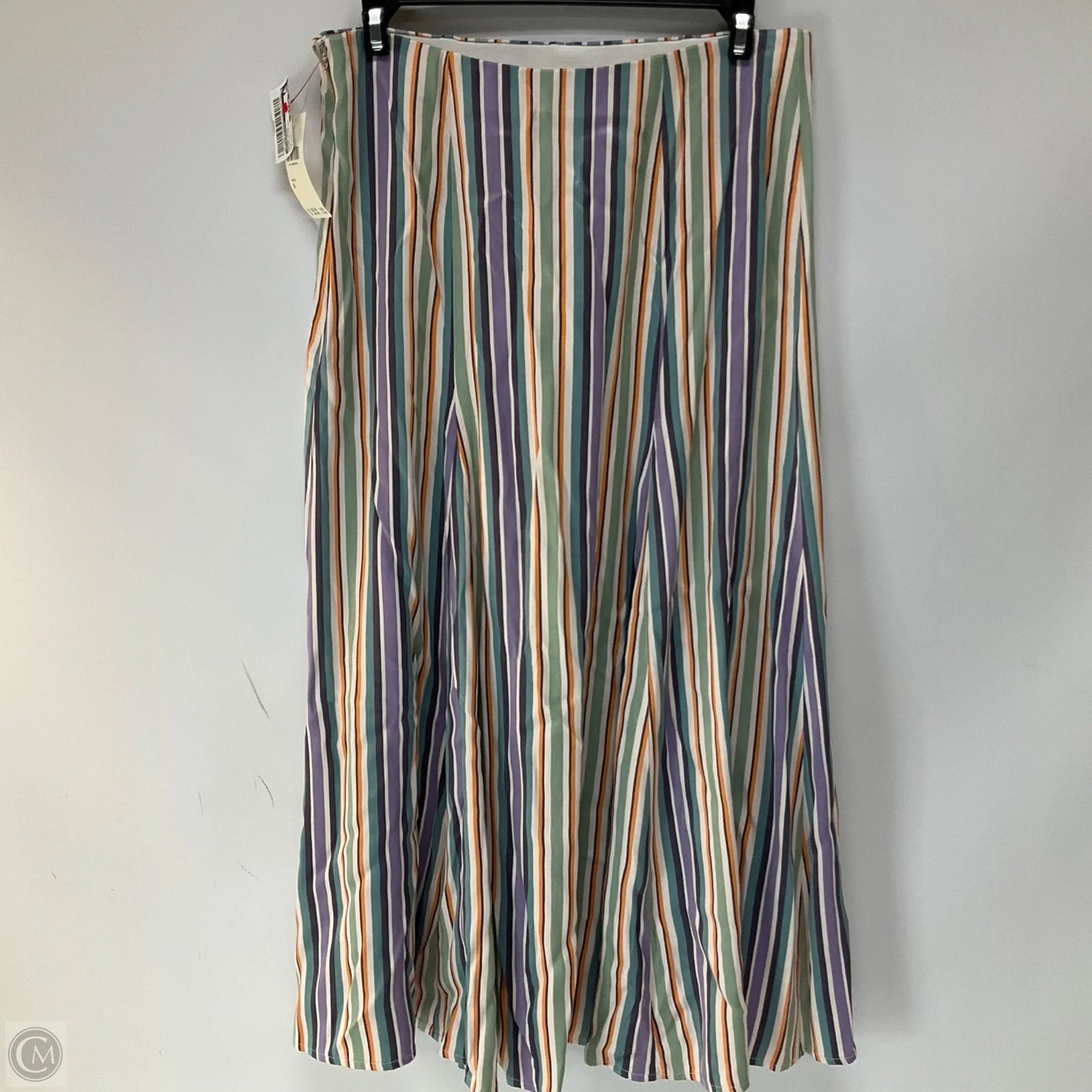 Skirt Midi By Anthropologie In Striped Pattern, Size: 8