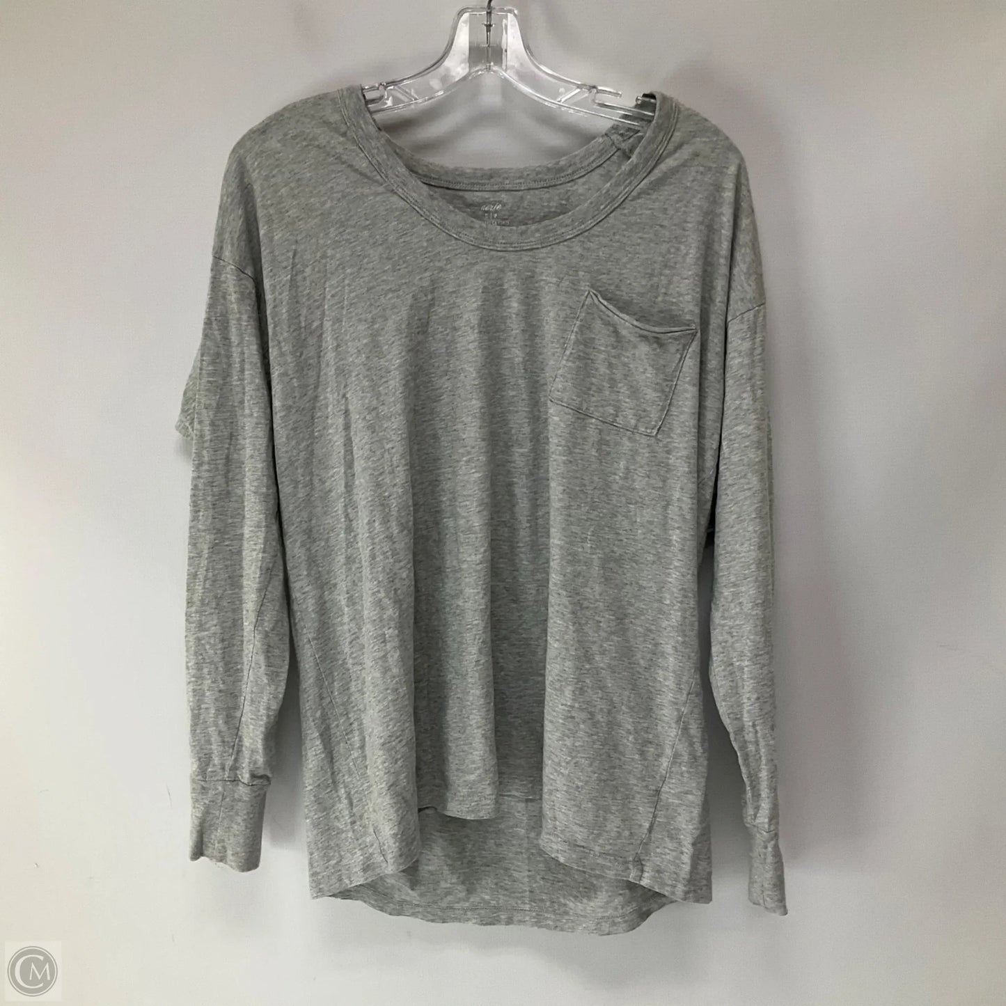 Top Long Sleeve Basic By Aerie In Grey, Size: S