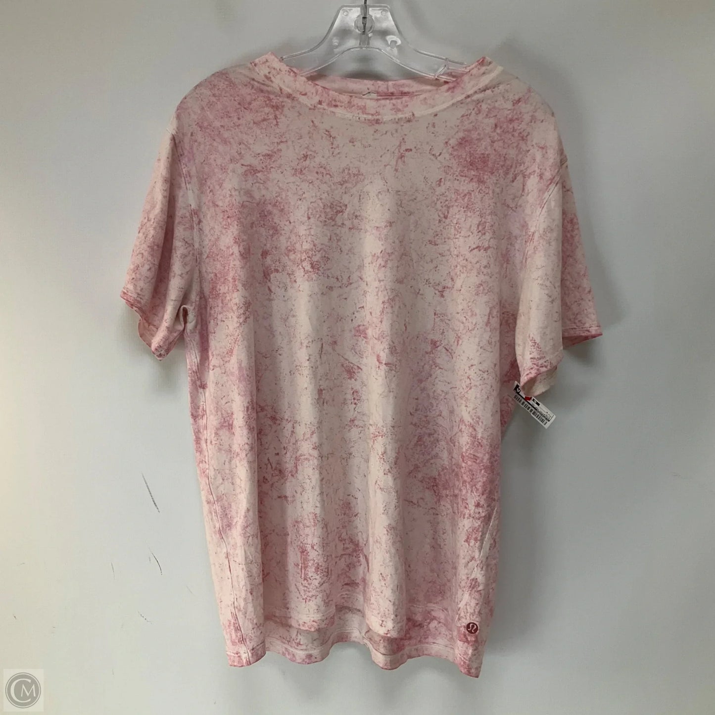 Athletic Top Short Sleeve By Lululemon In Pink, Size: 6