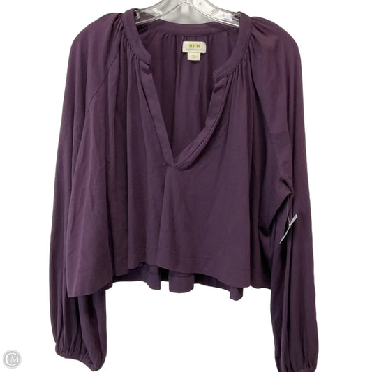 Top Long Sleeve By Maeve In Purple, Size: S