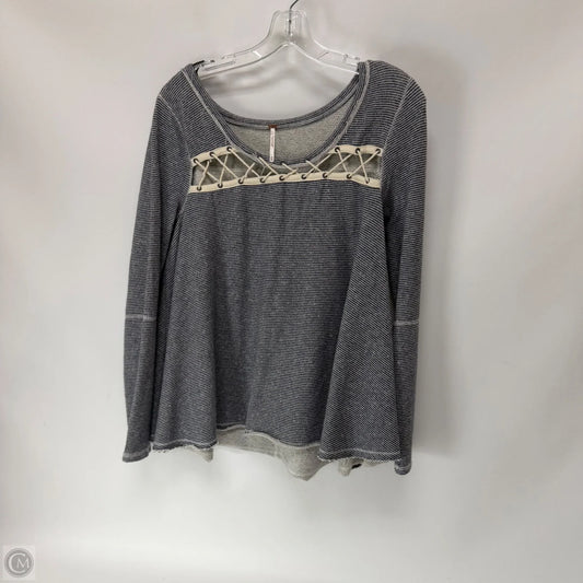 Top Long Sleeve By Free People In Striped Pattern, Size: M