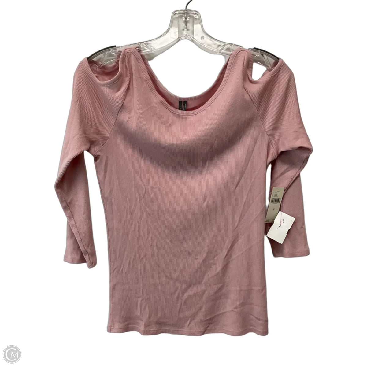 Top Long Sleeve Basic By Anthropologie In Pink, Size: M