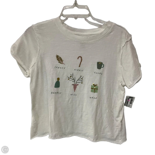 Top Short Sleeve By Maeve In White, Size: Xxs