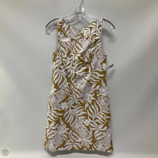 Dress Designer By Lilly Pulitzer In Tan & White, Size: 0