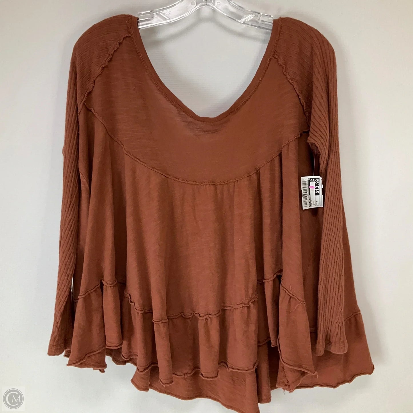 Top Long Sleeve By We The Free In Brown, Size: M