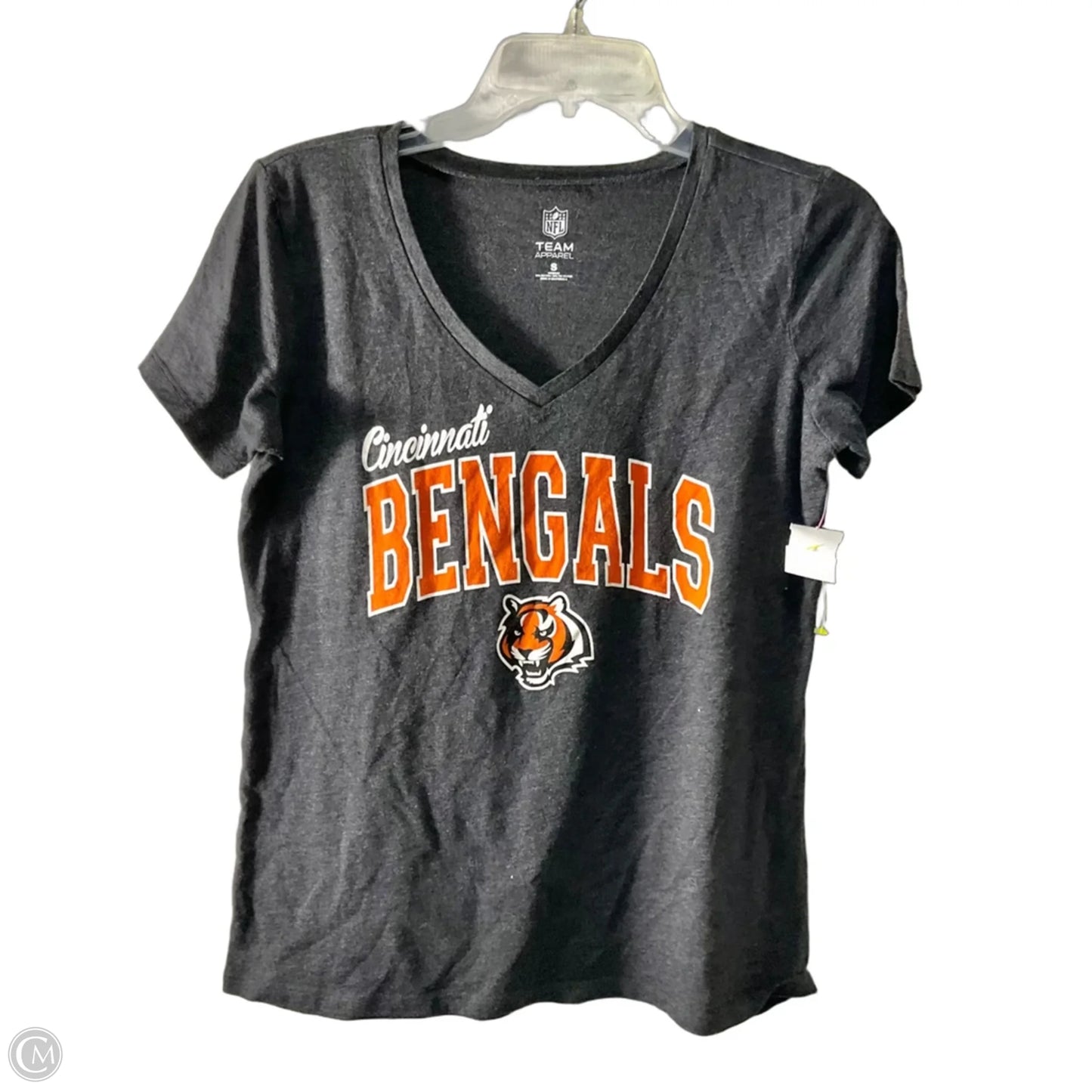 Athletic Top Short Sleeve By Nfl In Grey, Size: S