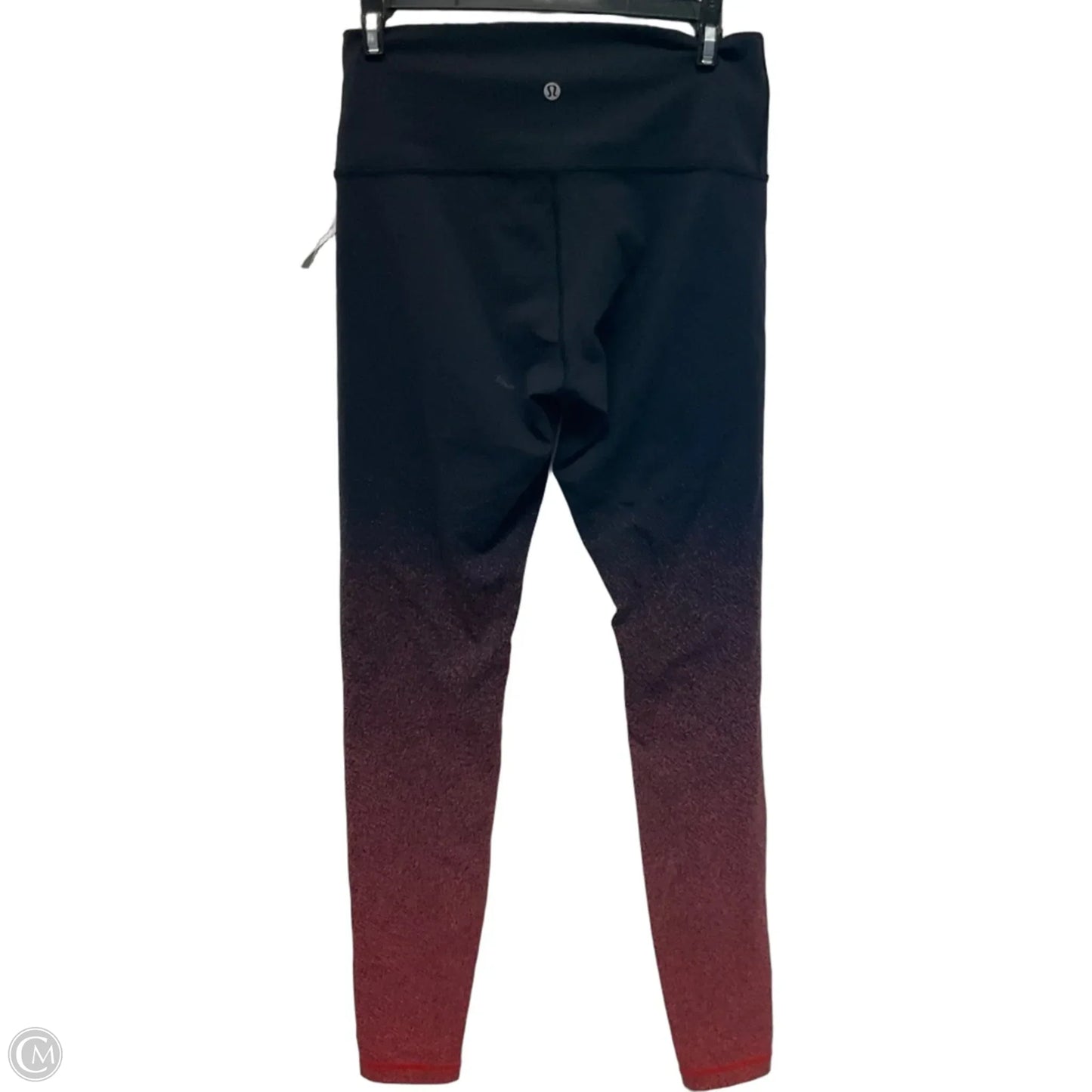 Athletic Leggings By Lululemon In Black & Red, Size: 8