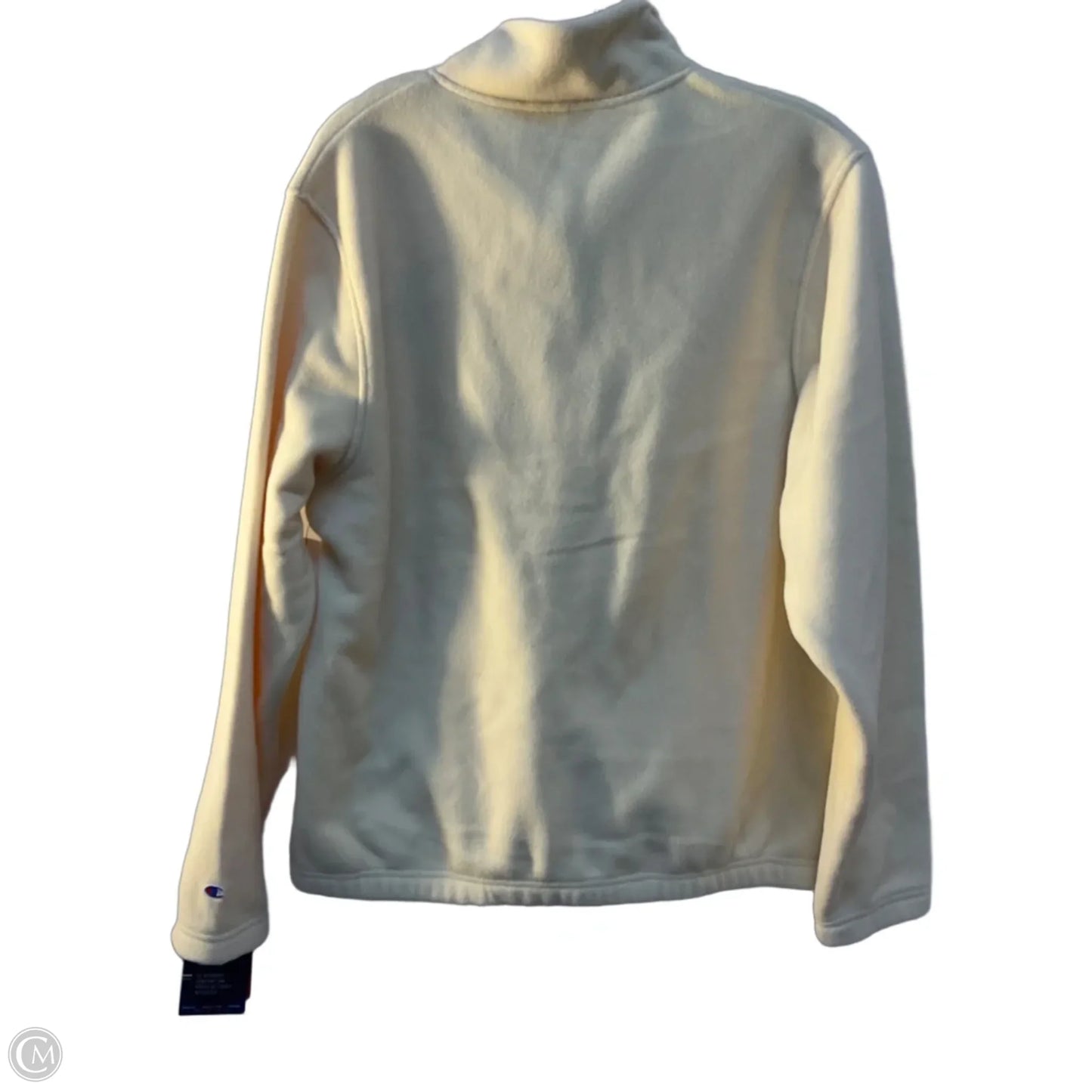 Athletic Sweatshirt Collar By Champion In Cream, Size: L