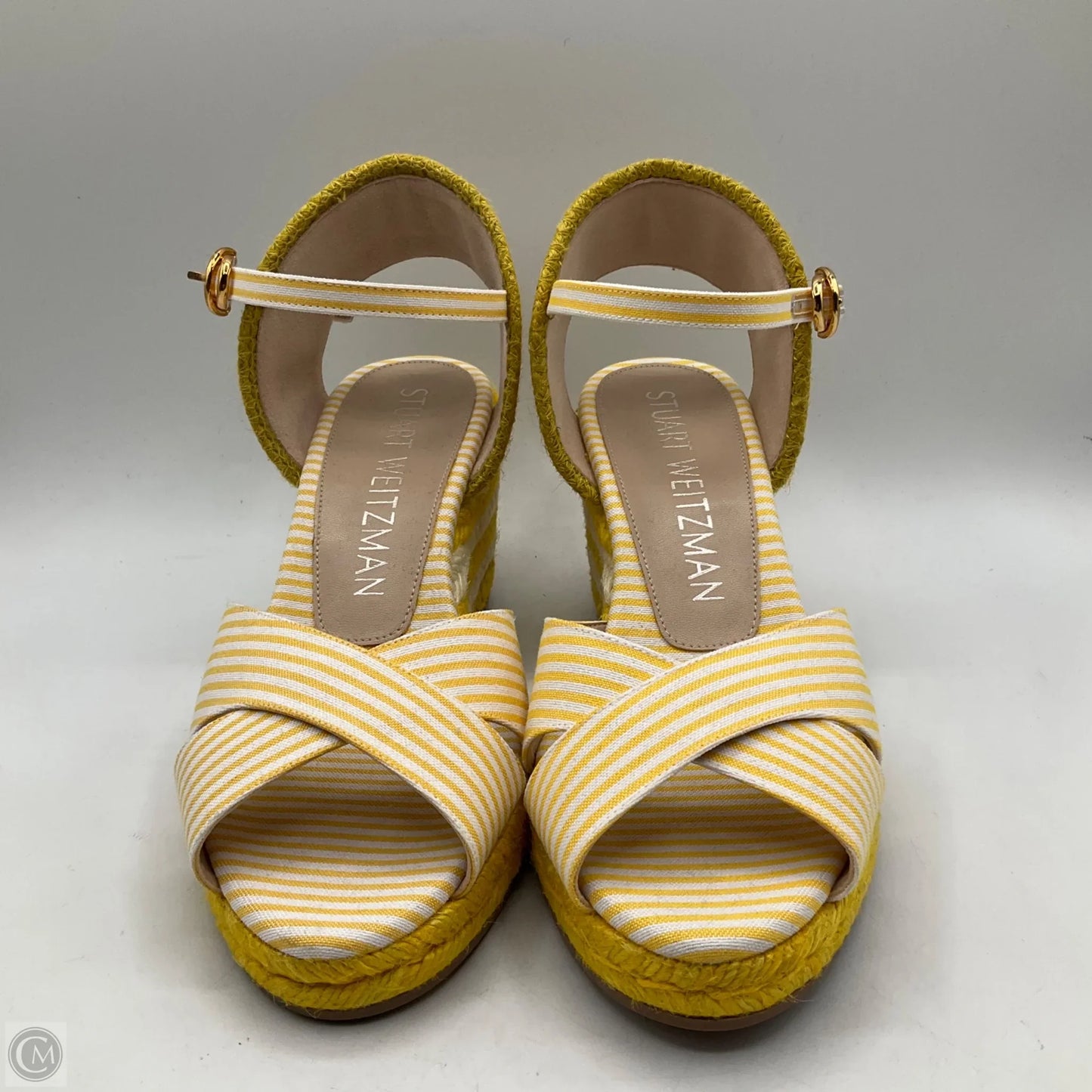 Sandals Designer By Stuart Weitzman In Yellow, Size: 7