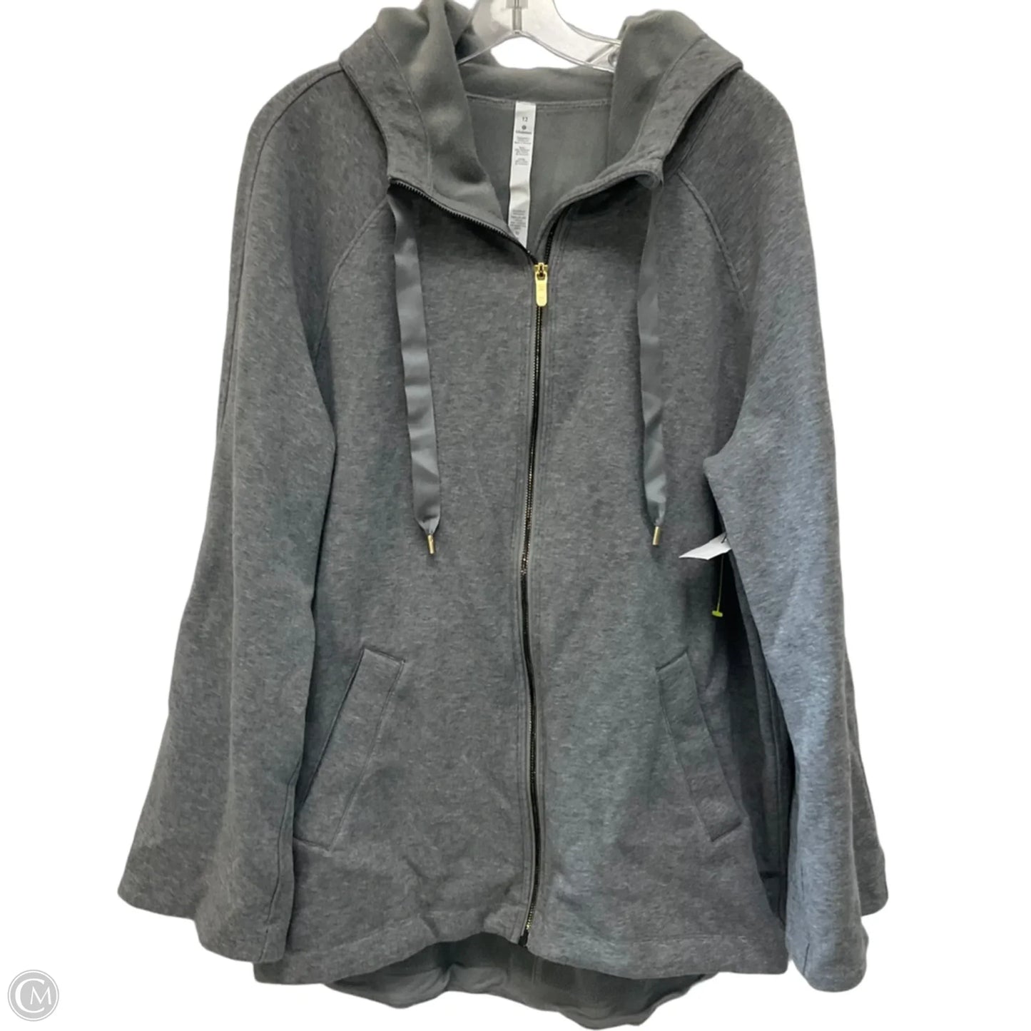 Athletic Jacket By Lululemon In Grey, Size: 12
