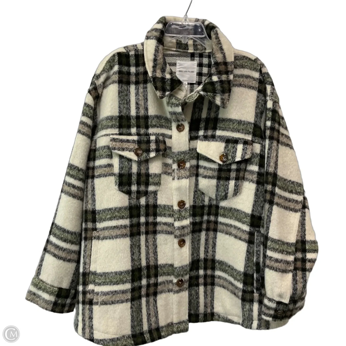 Jacket Shirt By Avec Les Filles In Peach, Size: 3x