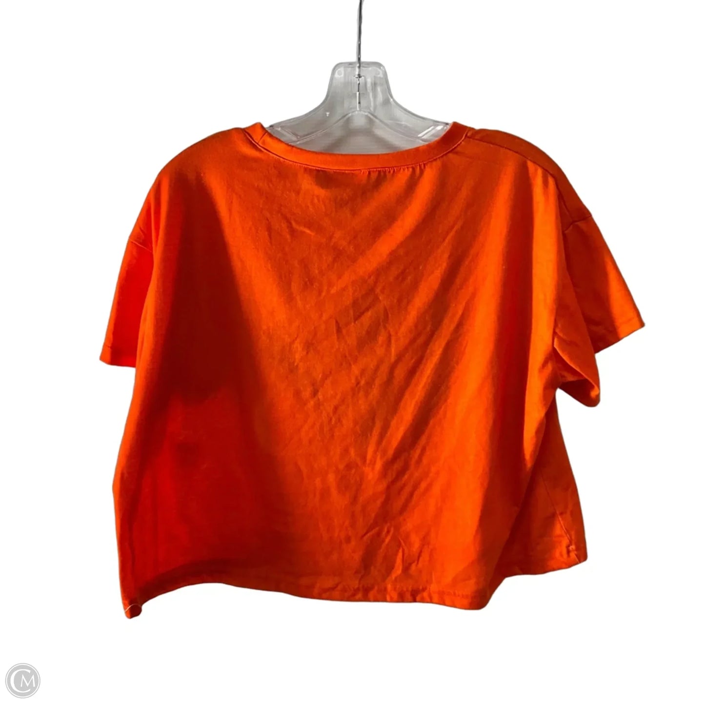 Athletic Top Short Sleeve By Nfl In Orange, Size: L