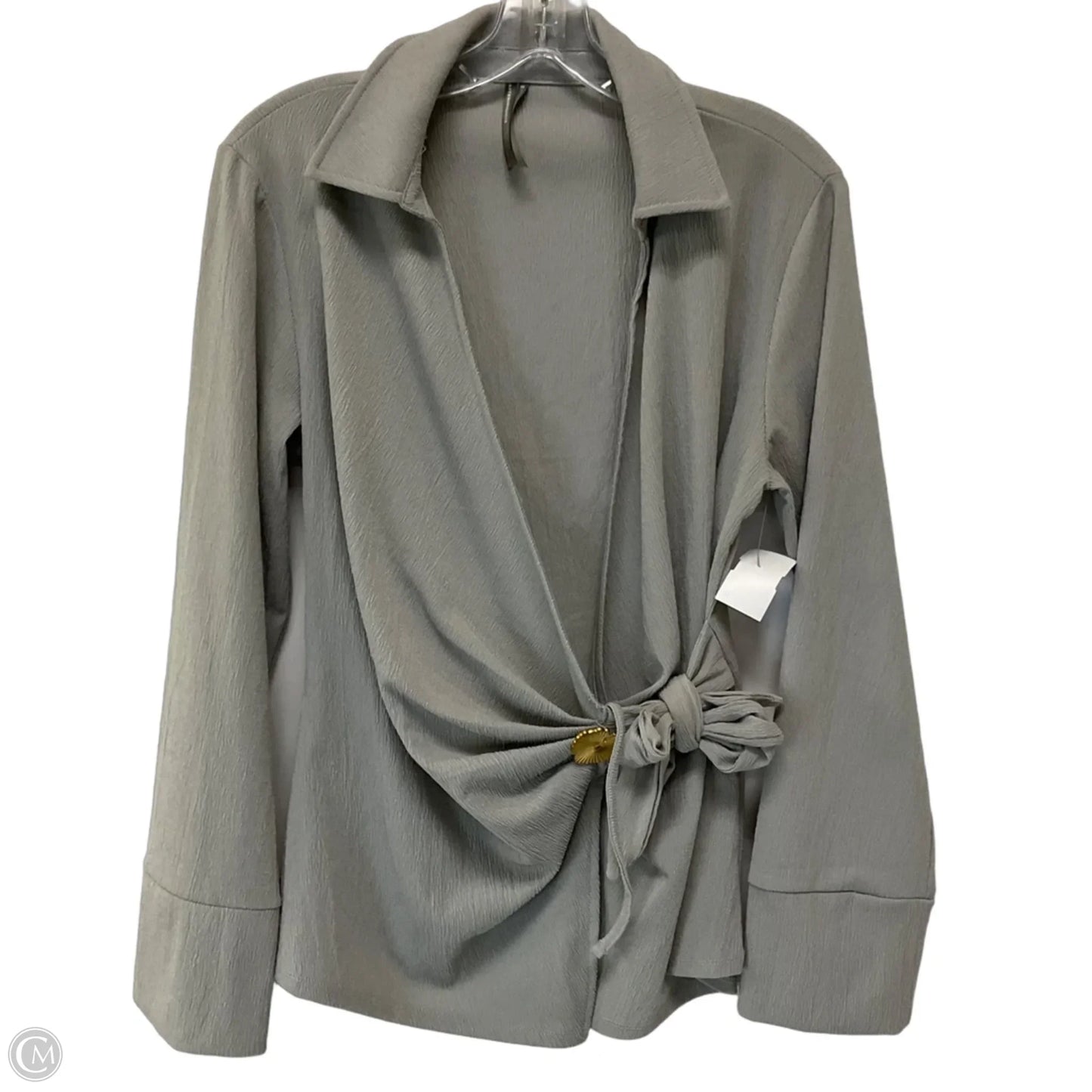 Top Long Sleeve By Anthropologie In Grey, Size: S