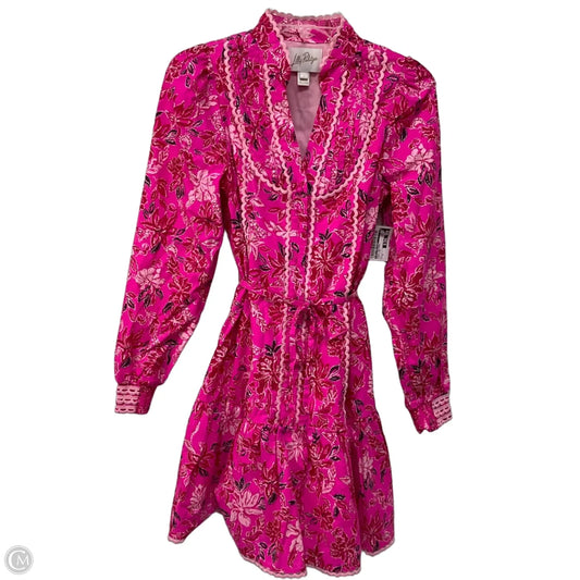 Dress Designer By Lilly Pulitzer In Pink & Red, Size: 0