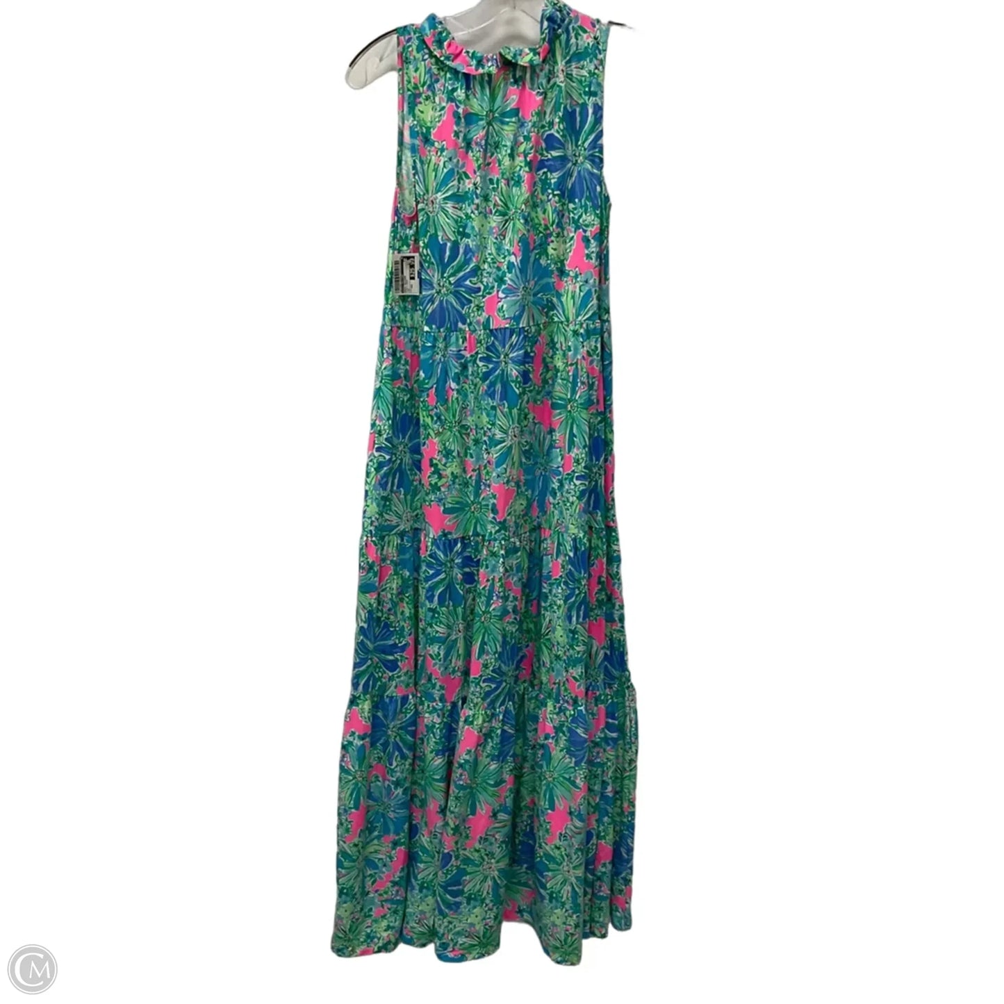Dress Designer By Lilly Pulitzer In Blue & Green, Size: Xxs