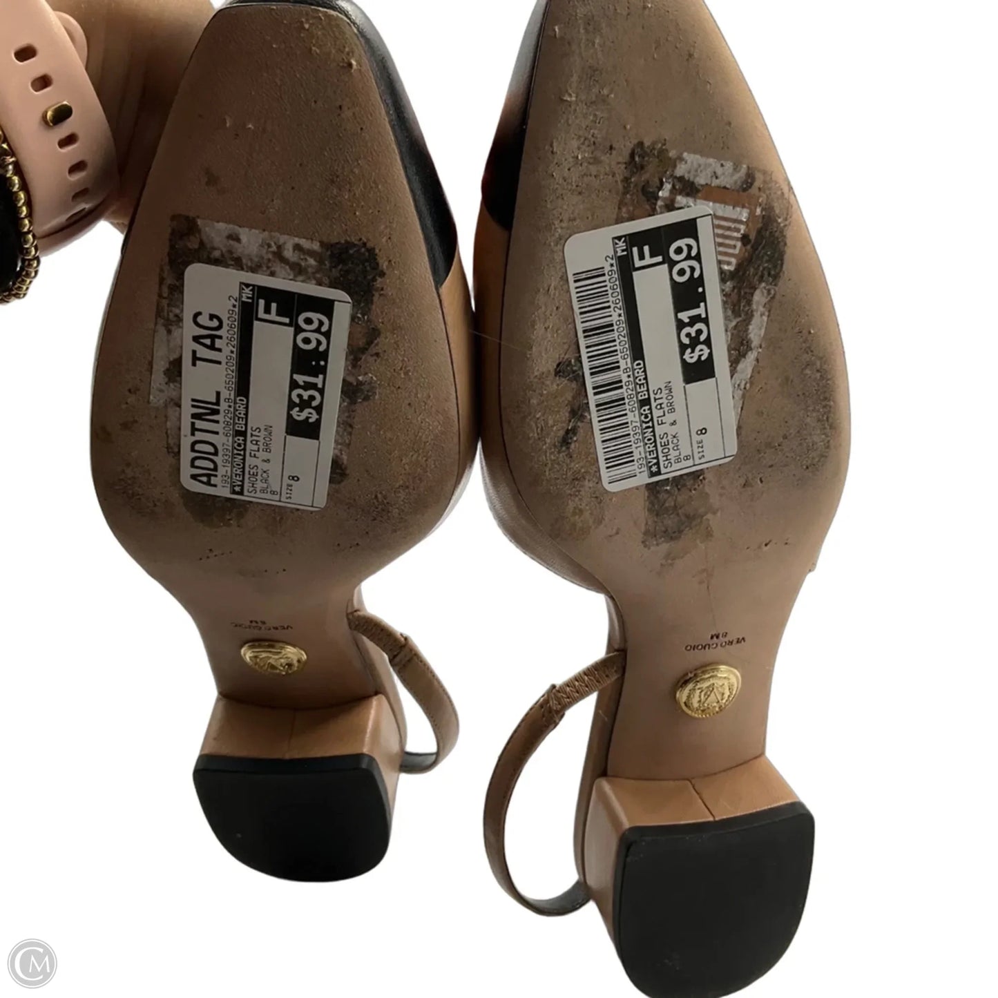 Shoes Flats By Veronica Beard In Black & Brown, Size: 8