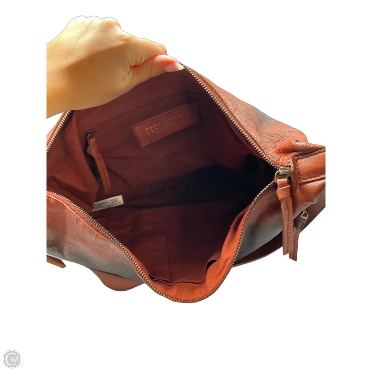Handbag Leather By Free People, Size: Medium