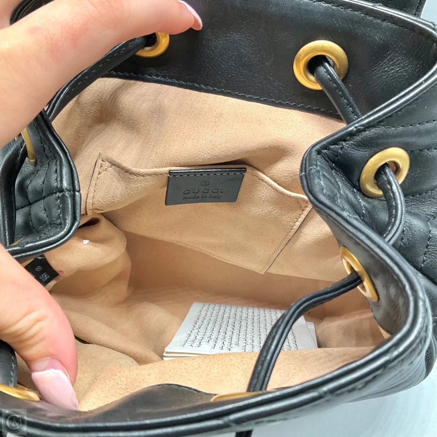 Backpack Luxury Designer By Gucci, Size: Small