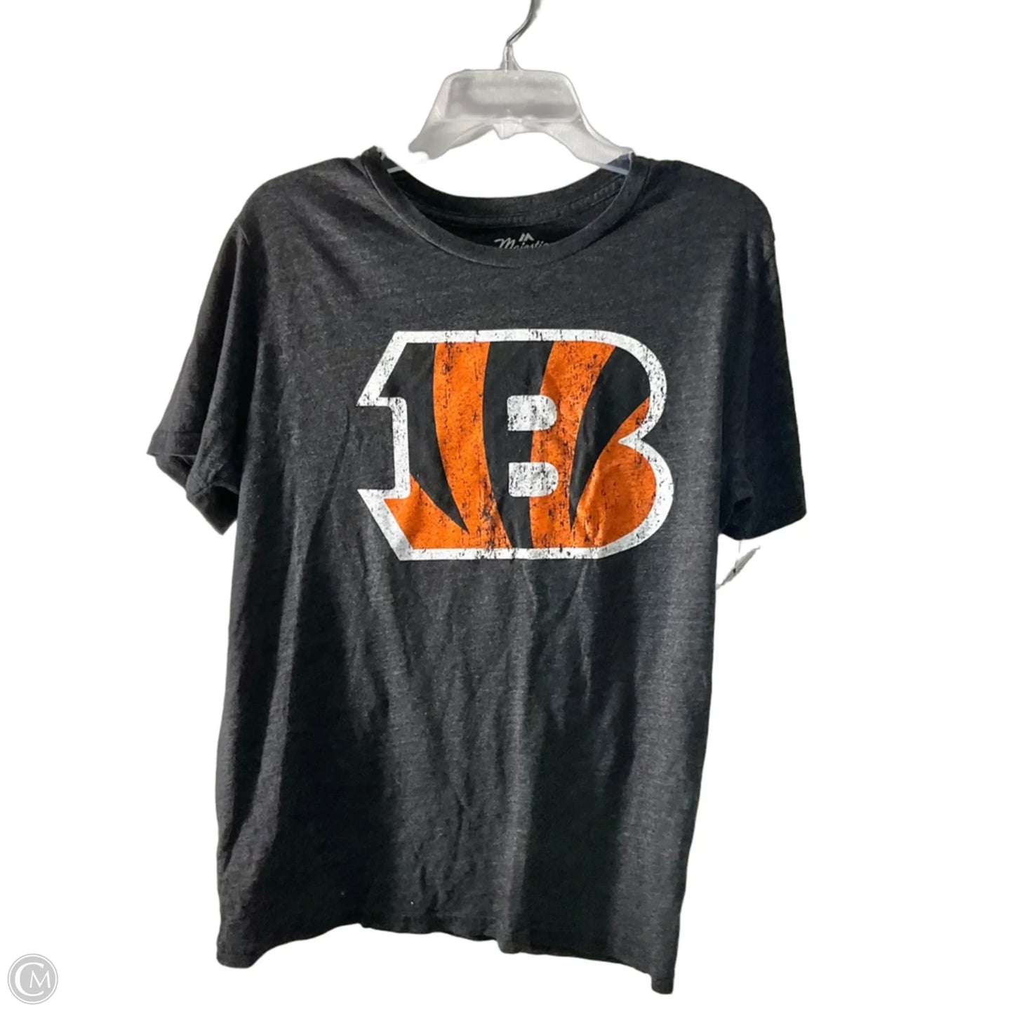 Athletic Top Short Sleeve By Majestic In Grey, Size: L
