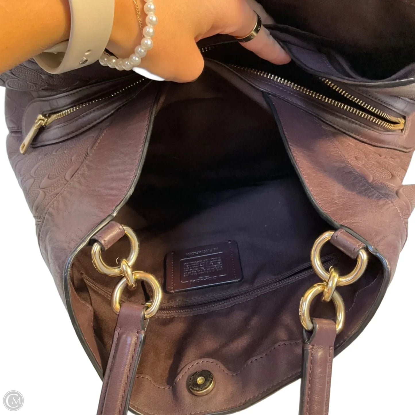 Handbag Designer By Coach, Size: Medium