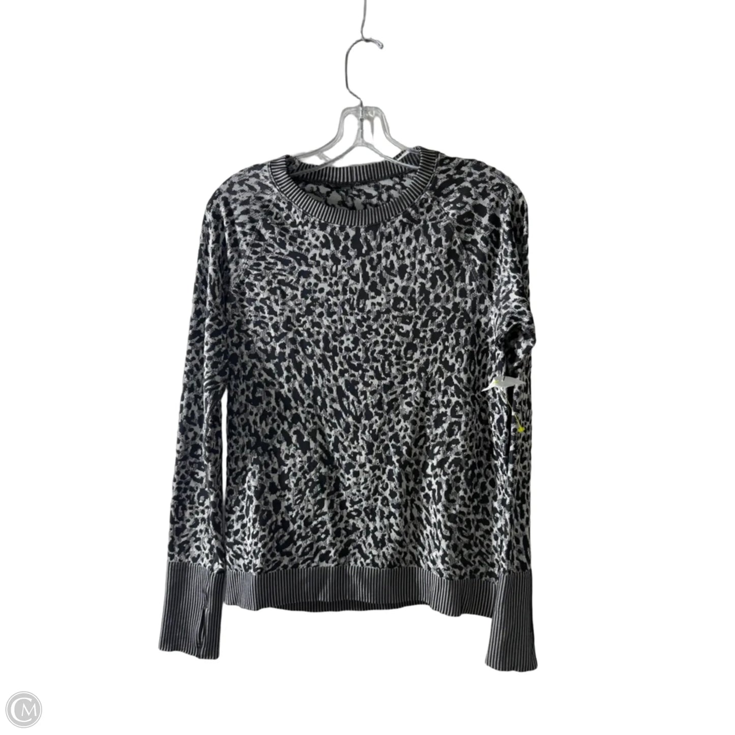 Athletic Top Long Sleeve Crewneck By Lululemon In Animal Print, Size: 6