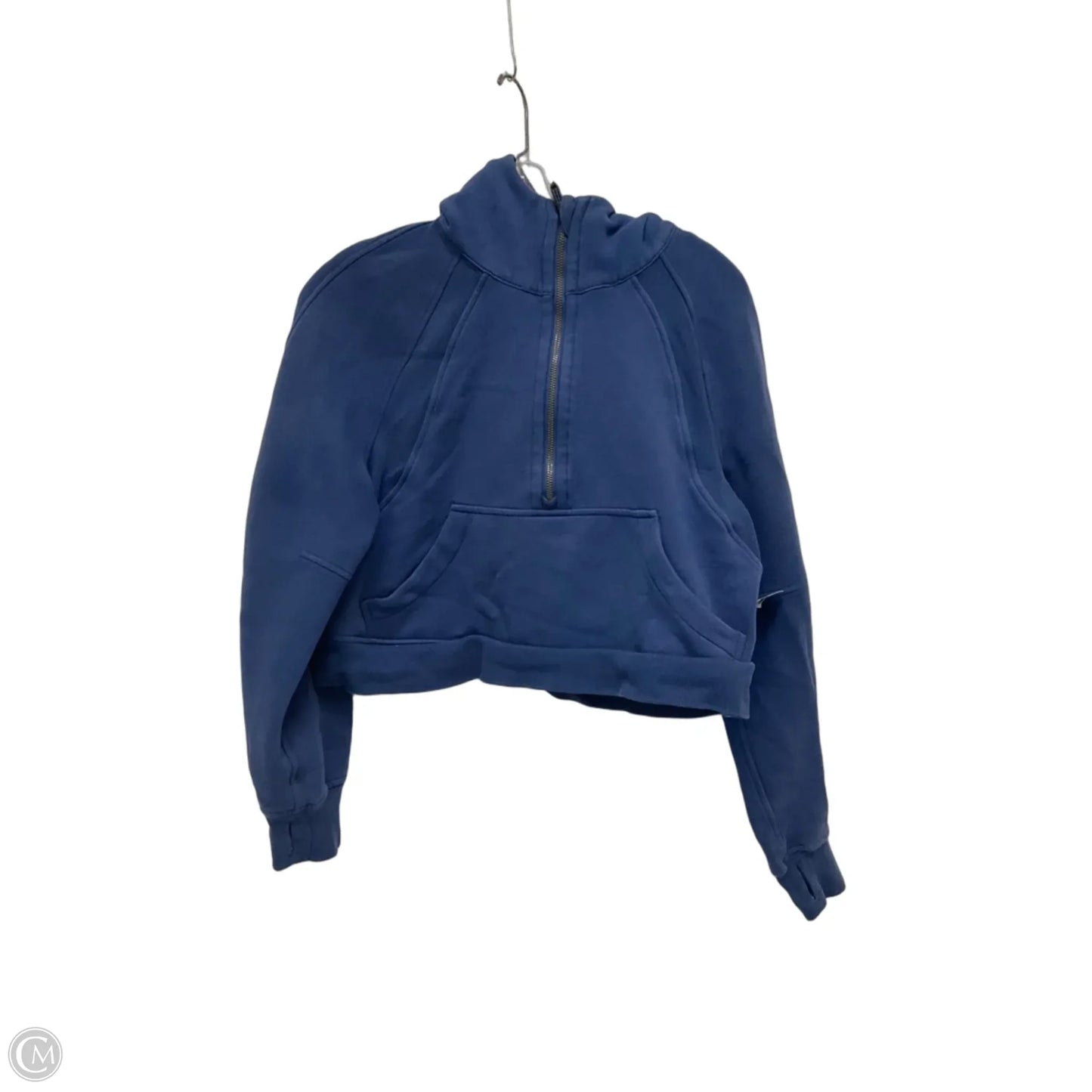 Athletic Sweatshirt Hoodie By Lululemon In Blue, Size: Xs
