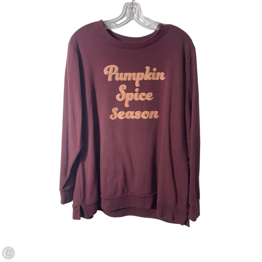 Top Long Sleeve By Lane Bryant In Red, Size: 2x