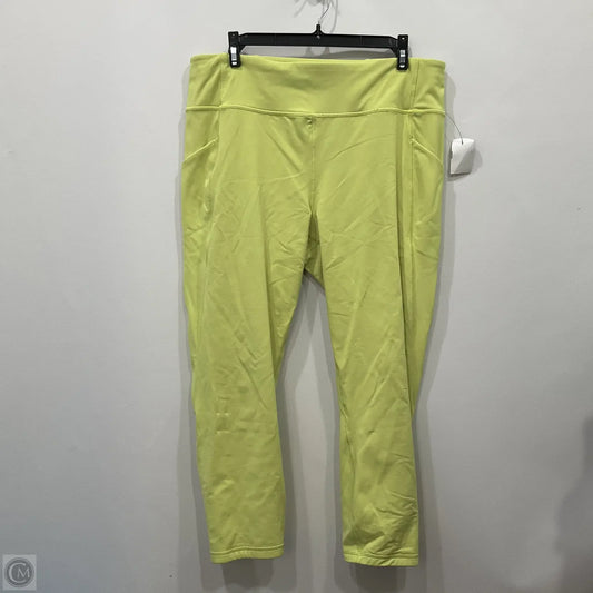 Athletic Leggings By Lululemon In Yellow, Size: 14