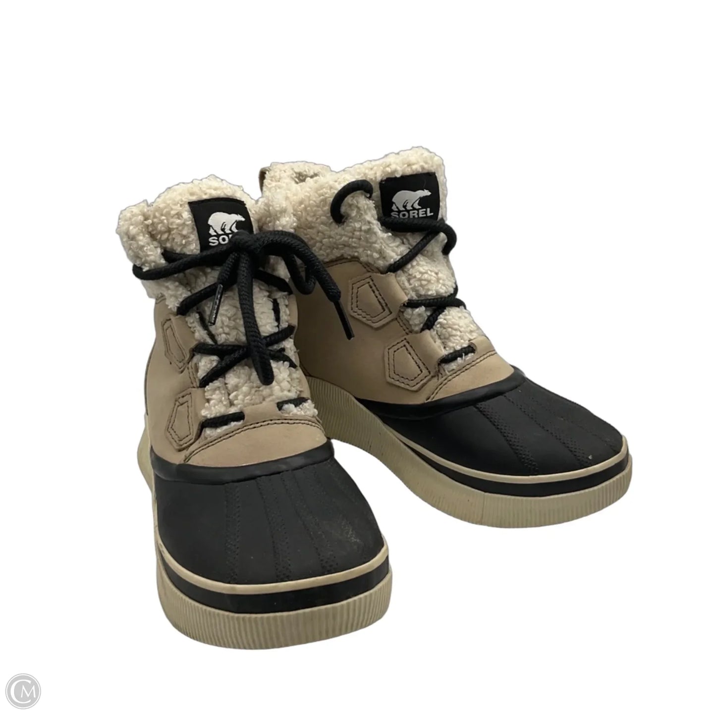 Boots Snow By Sorel In Black & Cream, Size: 7