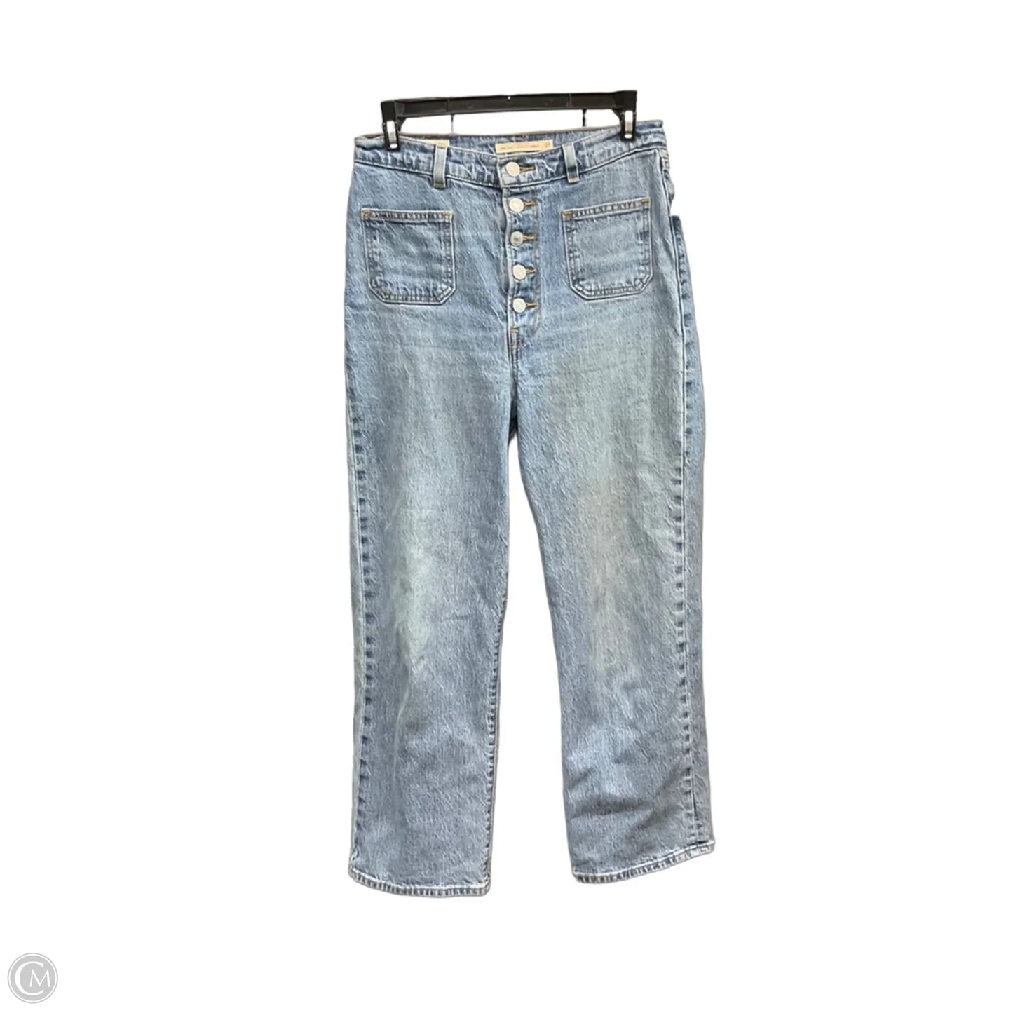 Jeans Straight By Levis In Blue Denim, Size: 4