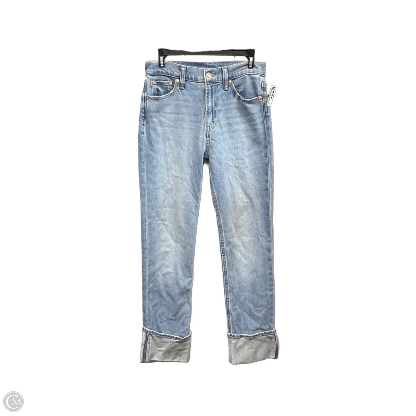 Jeans Straight By Gap In Blue Denim, Size: 4