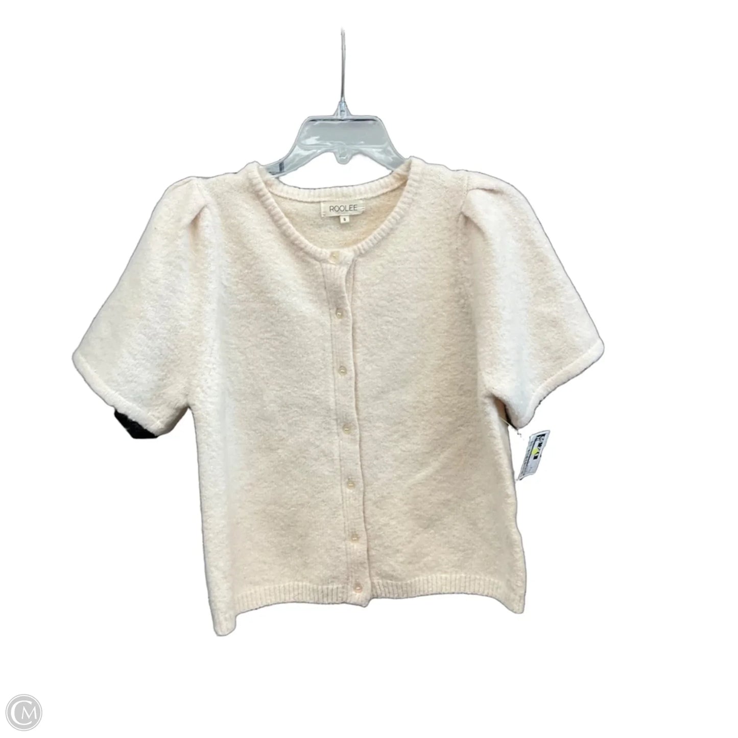 Sweater Short Sleeve By Roolee In Cream, Size: S