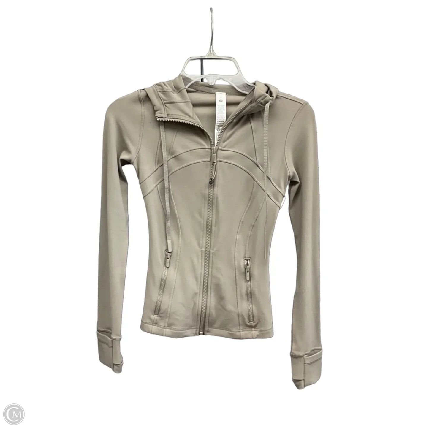 Athletic Jacket By Lululemon In Taupe, Size: 0