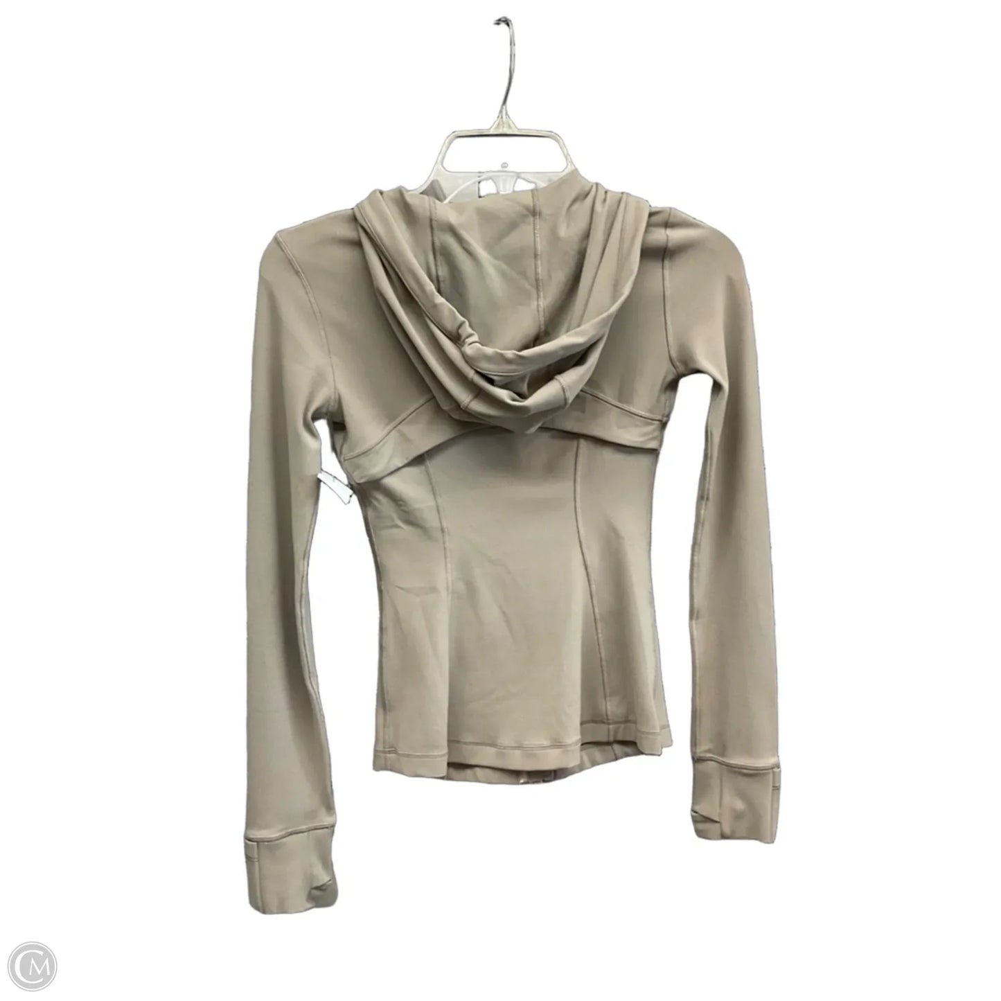 Athletic Jacket By Lululemon In Taupe, Size: 0