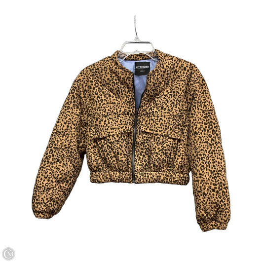 Jacket Puffer & Quilted By Kittenish In Animal Print, Size: Xs