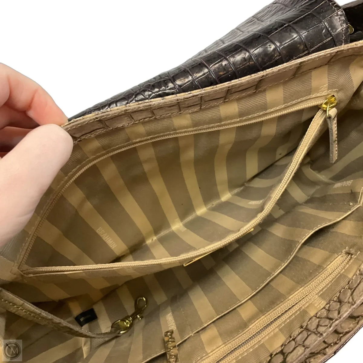 Handbag Designer By Brahmin, Size: Medium