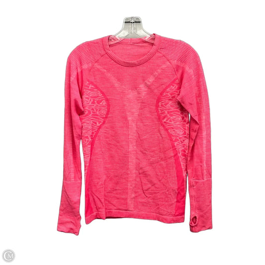 Athletic Top Long Sleeve Crewneck By Lululemon In Pink, Size: 6