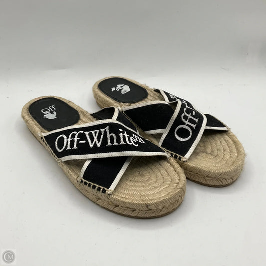 Sandals Designer By Off-White In Black White, Size: 6.5